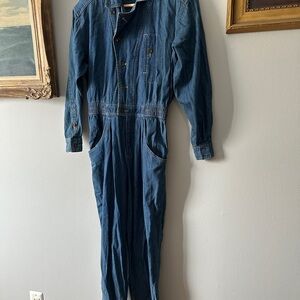 Rare vintage 90s Liz Wear Liz Claiborne Blue Denim Jumpsuit Romper Small